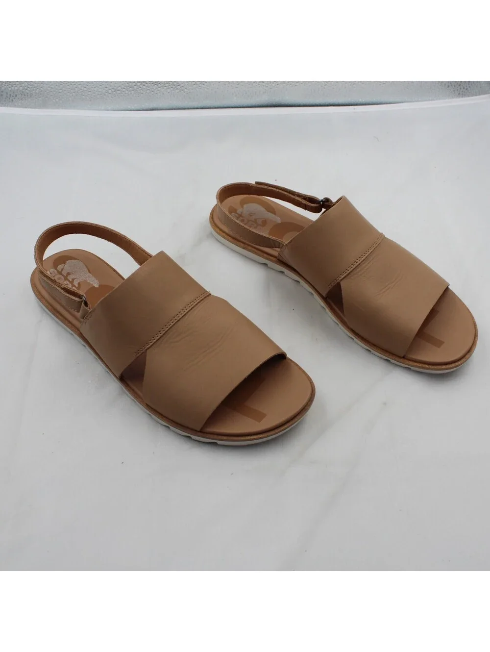 Sorel Women's Size 10 Ella II Slingback Sandals - Honest Beige/Sea Salt